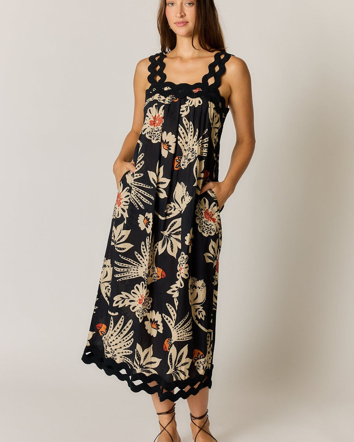 Rubyyaya Rubyyaya Tucan Strap Midi Dress - Black 43251461424537 Rubyyaya Tucan Strap Midi Dress - Black Splash Swimwear Dresses XS R6TUCSTRBLAXS
