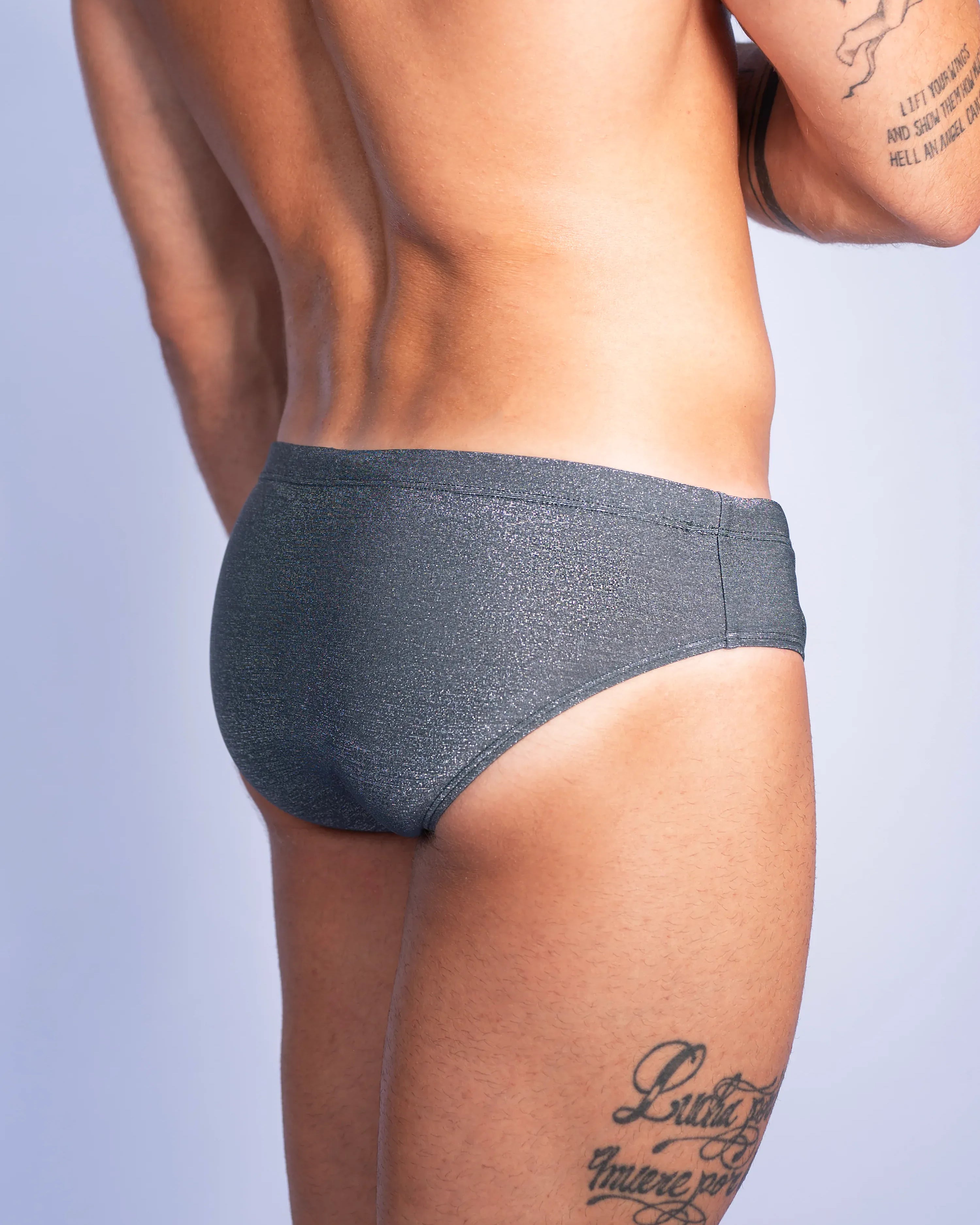 Rudest Rudest Swim Brief - Ash Sparkle Rudest Swim Brief - Ash Sparkle Splash Swimwear Mens Swimwear M 1000031864