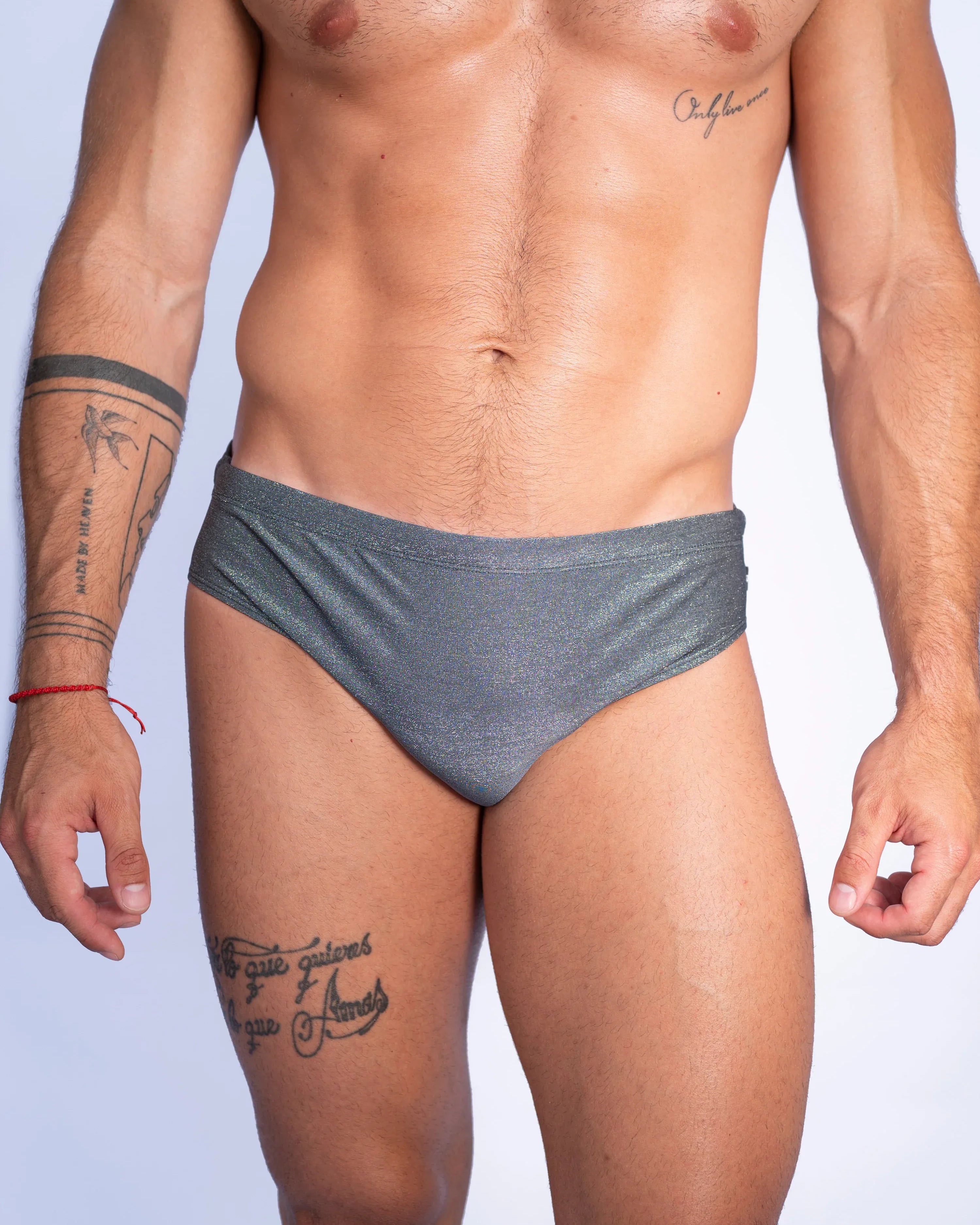 Rudest Rudest Swim Brief - Ash Sparkle Rudest Swim Brief - Ash Sparkle Splash Swimwear Mens Swimwear M 1000031864