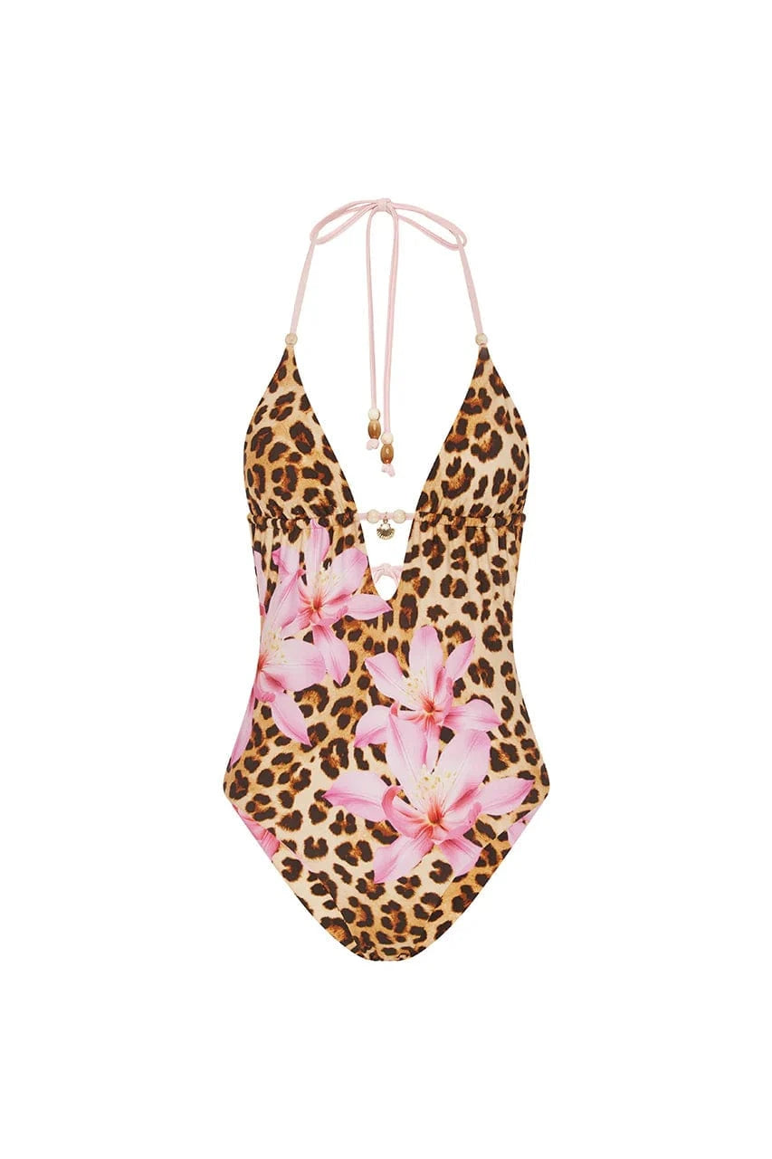 Runaway The Label Abyss One Piece - Bimini Pink Abyss One Piece - Bimini Pink Splash Swimwear One Pieces
