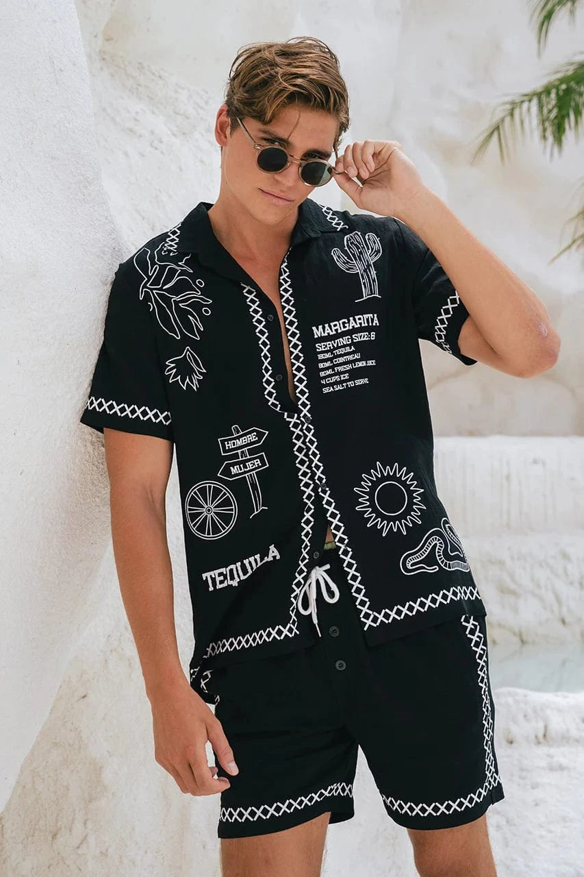 Runaway The Label Diego Shirt - Balck Diego Shirt - Balck Splash Swimwear Clothing