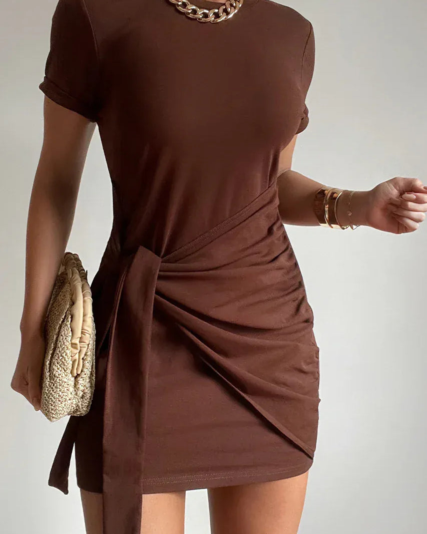 Runaway The Label Runaway The Label Winnie Shirt Dress - Chocolate Runaway The Label Winnie Shirt Dress - Chocolate Splash Swimwear Dresses