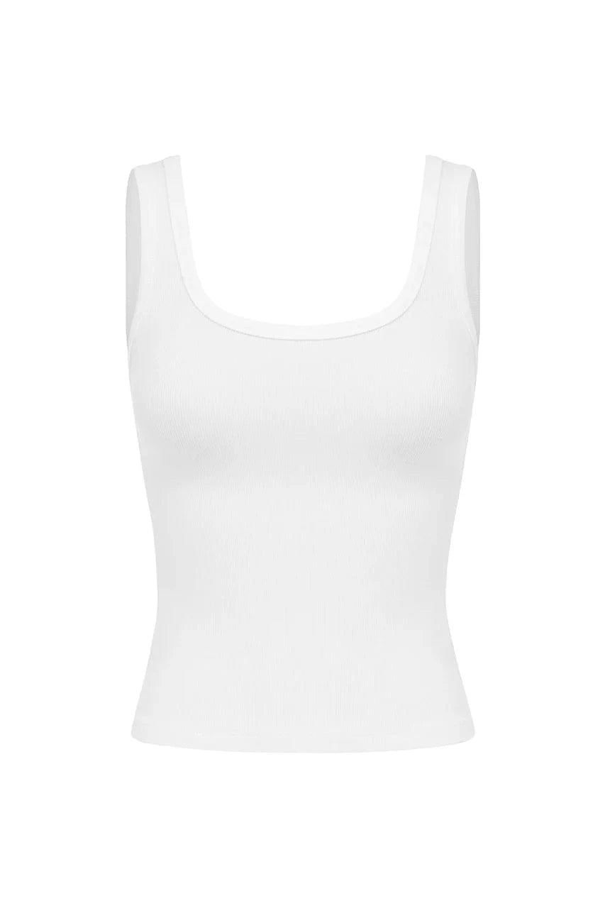 Runaway The Label Sedona Tank - White Sedona Tank - White Splash Swimwear Shirts