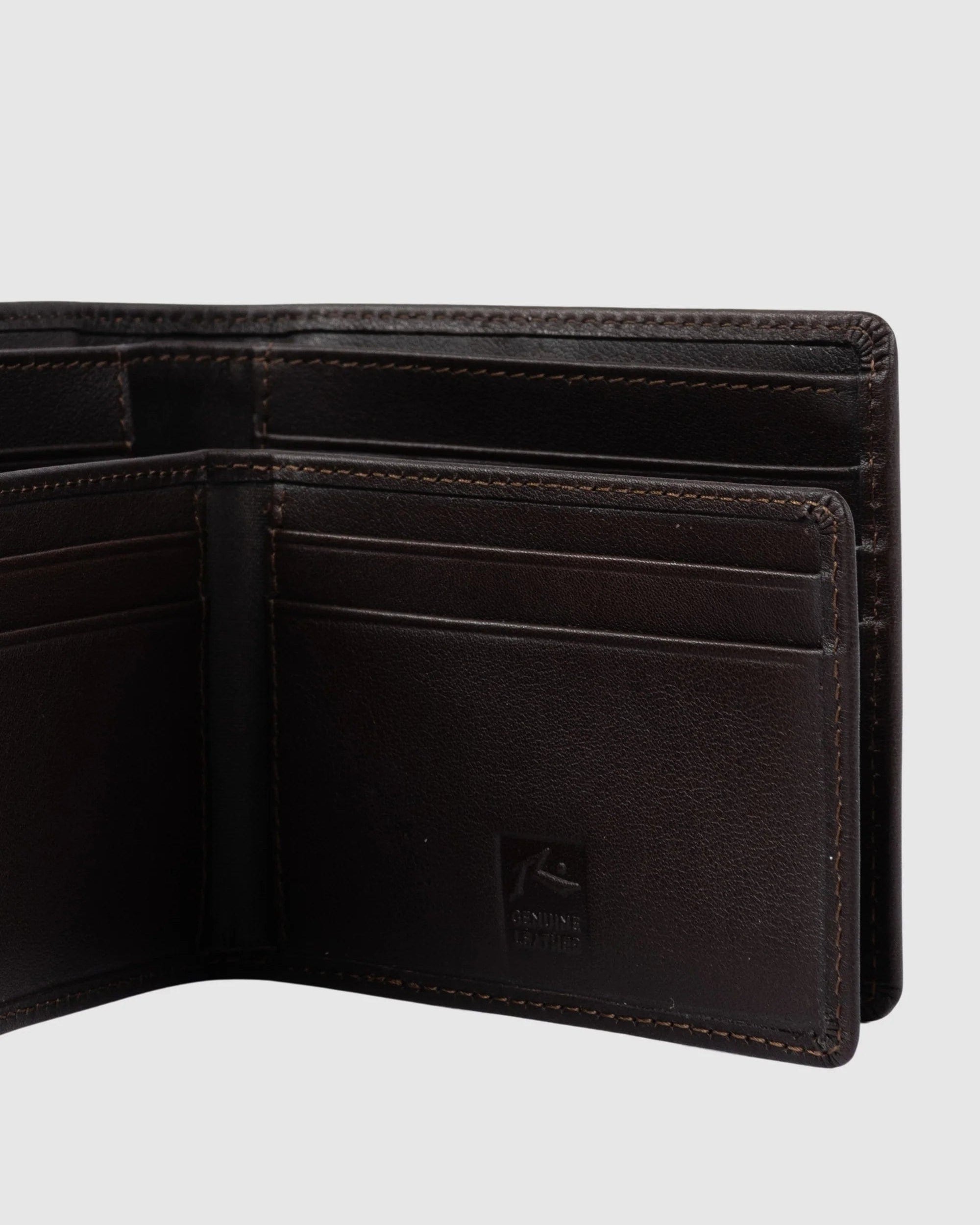 Rusty High River 2 Leather Wallet - Chocolate WAM0574 Splash Swimwear Mens O/S 9356189154616