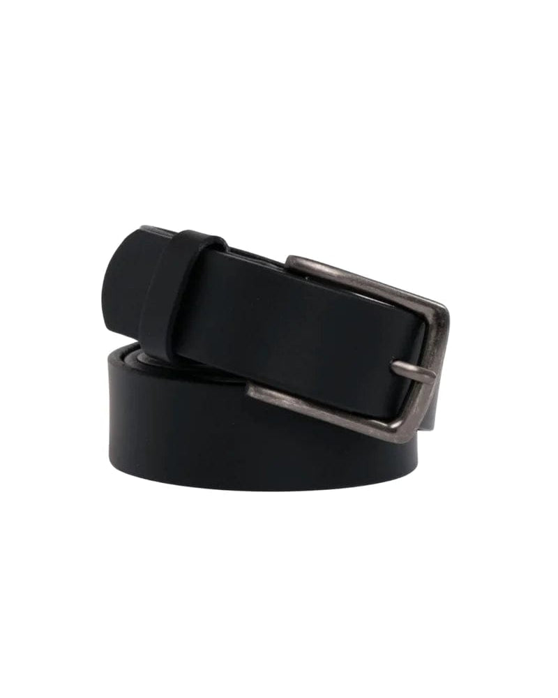 Rusty High River Leather Belt - Black Splash Swimwear Mens