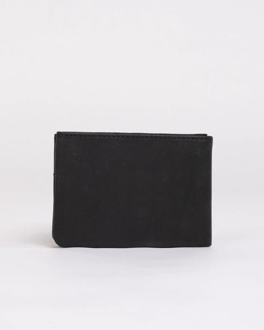 Rusty Now Or Never Leather Wallet - Black WAM0561 Splash Swimwear Mens O/S 9347322974659