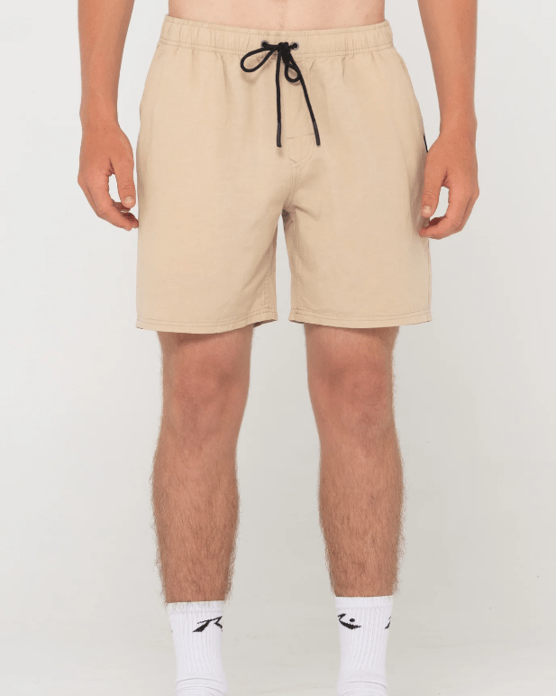 Rusty Mens Overtone Linen Elastic Short