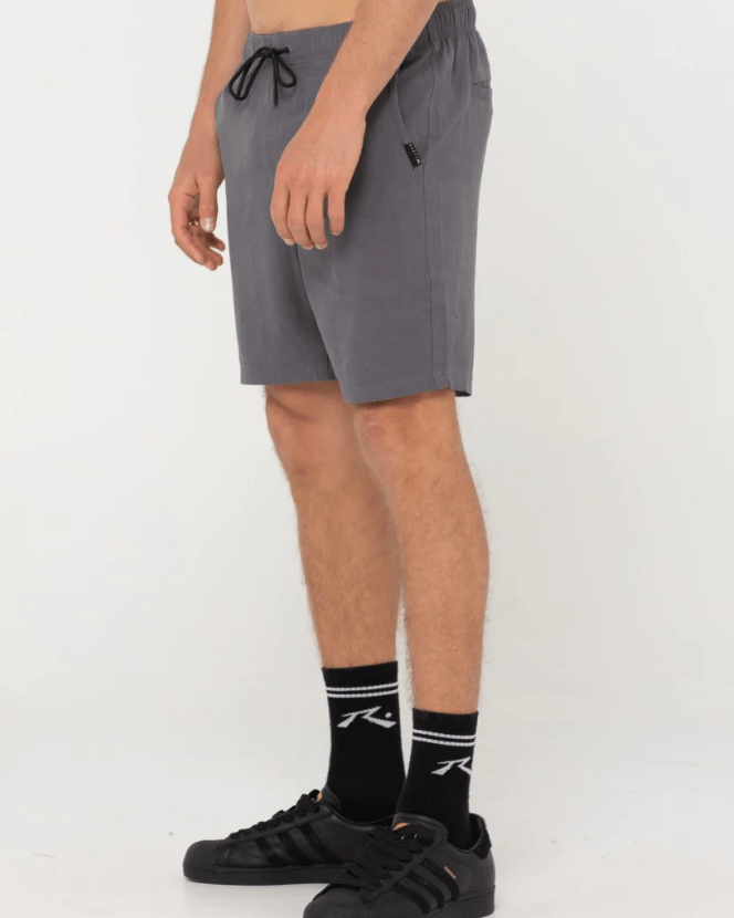 Rusty Mens Overtone Linen Elastic Short