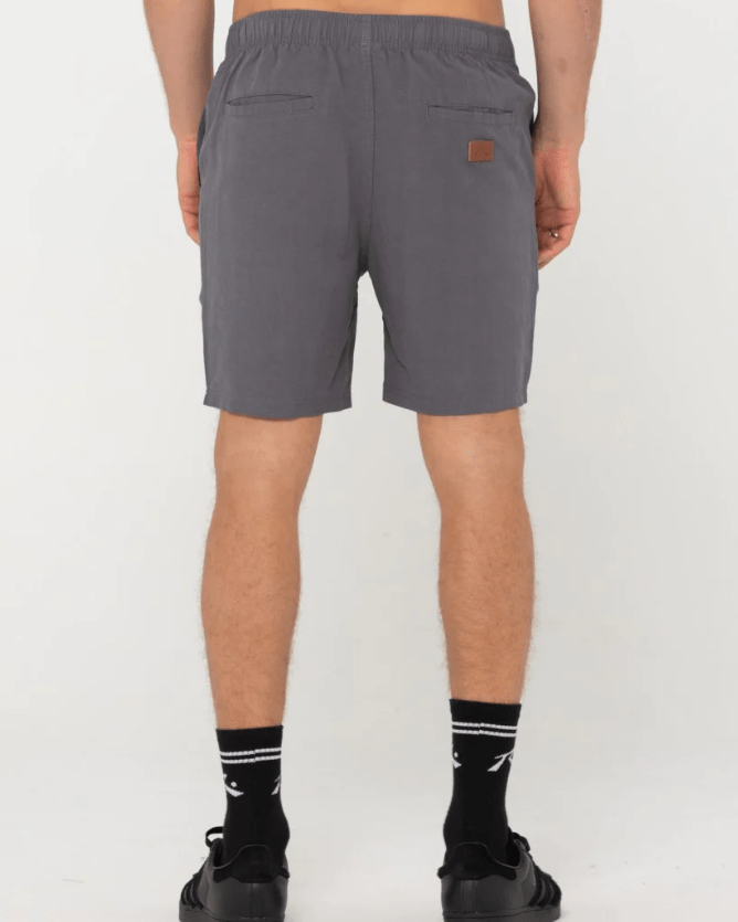 Rusty Mens Overtone Linen Elastic Short
