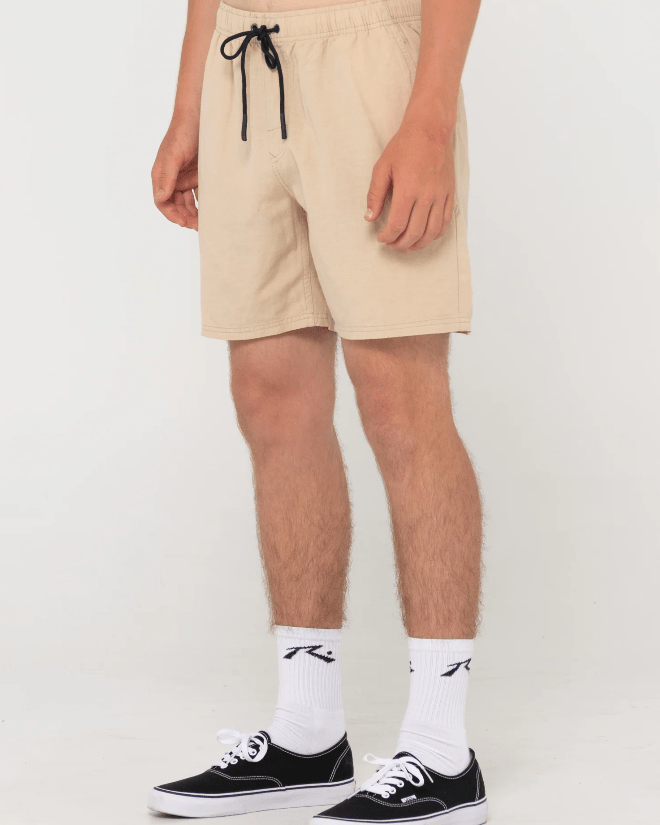 Rusty Mens Overtone Linen Elastic Short