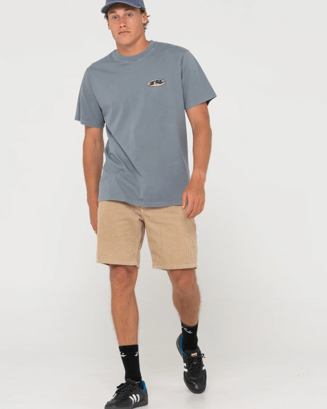 Rusty Rifts 18 5 Pocket Cord Short - Light Fennel Splash Swimwear Mens