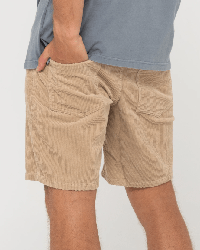 Rusty Rifts 18 5 Pocket Cord Short - Light Fennel Splash Swimwear Mens