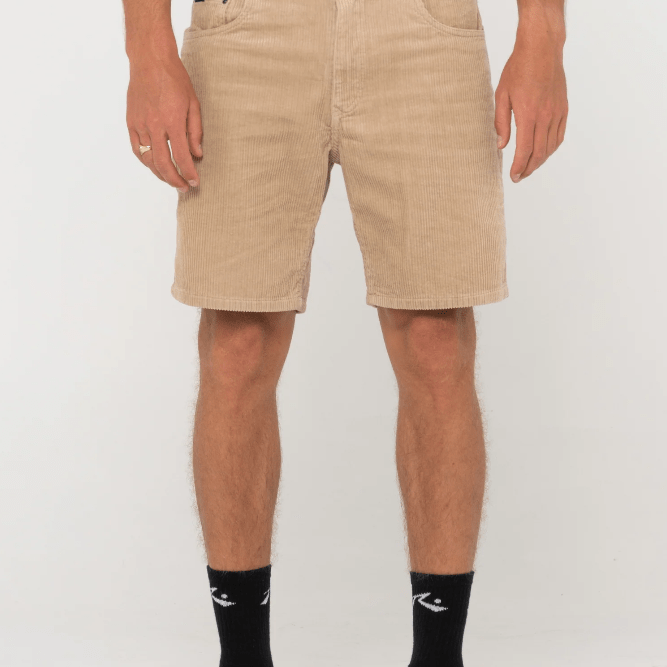 Rusty Rifts 18 5 Pocket Cord Short - Light Fennel Splash Swimwear Mens