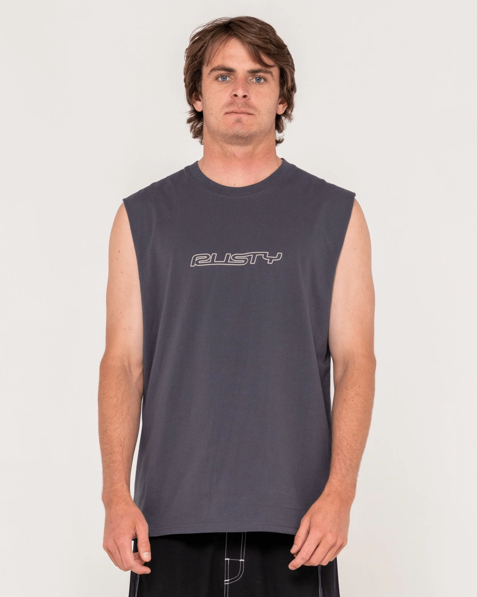 Rusty Rusty Flip Daddy Graphic Muscle - Carbon Rusty Flip Daddy Graphic Muscle - carbon Splash Swimwear