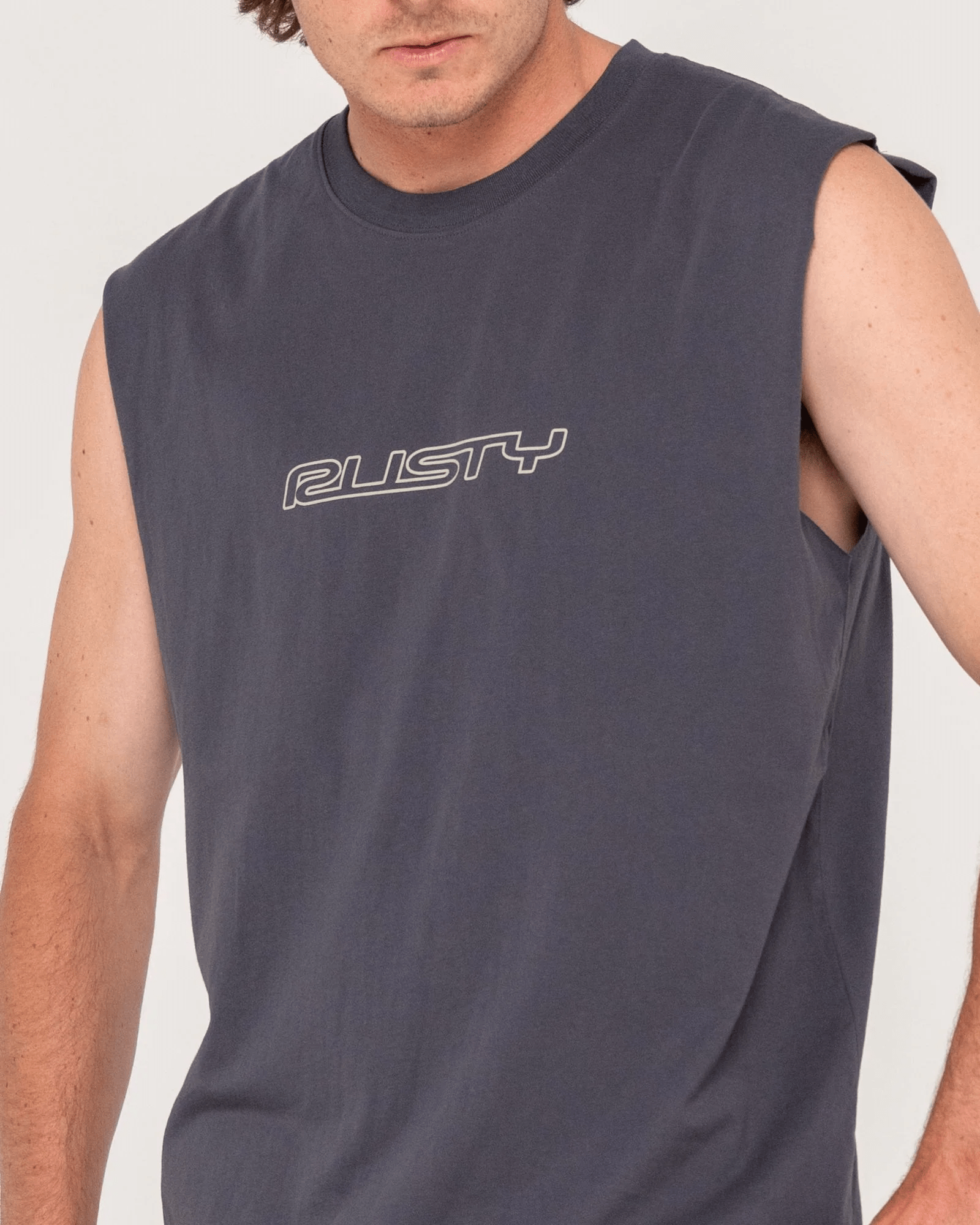 Rusty Rusty Flip Daddy Graphic Muscle - Carbon Rusty Flip Daddy Graphic Muscle - carbon Splash Swimwear