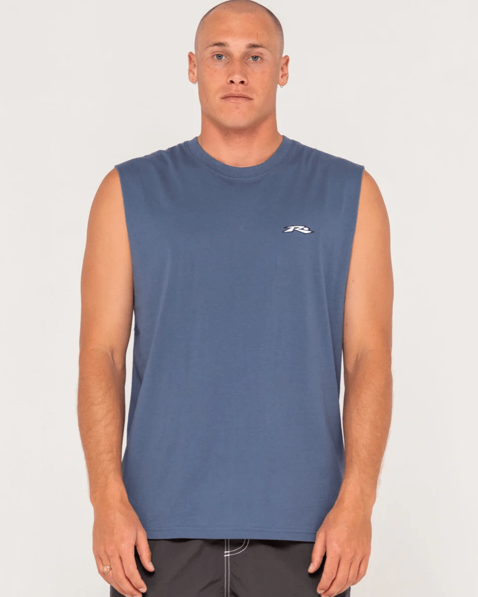 Rusty Rusty Registered Muscle - China Blue Rusty Flip Daddy Graphic Muscle - NVB Splash Swimwear