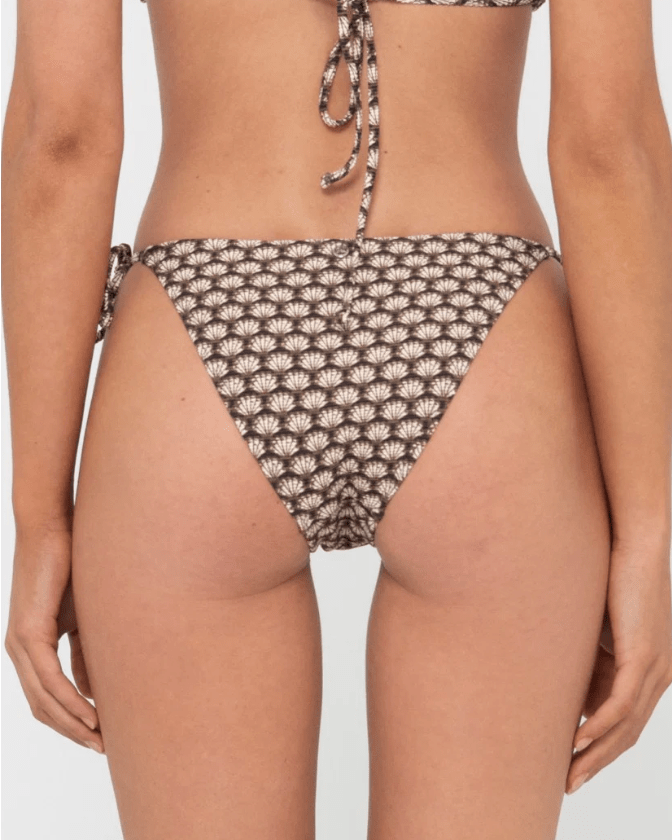 Rusty Bikini Bottoms Sorrento Midi Side Ties Bikini Pant - Black