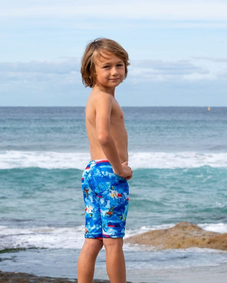 Salty Ink Kids Boys Cosmik Dragon Jammer Splash Swimwear kids