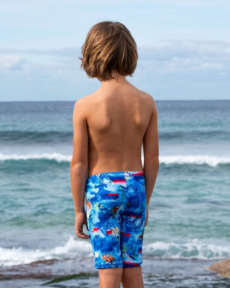 Salty Ink Kids Boys Cosmik Dragon Jammer Splash Swimwear kids