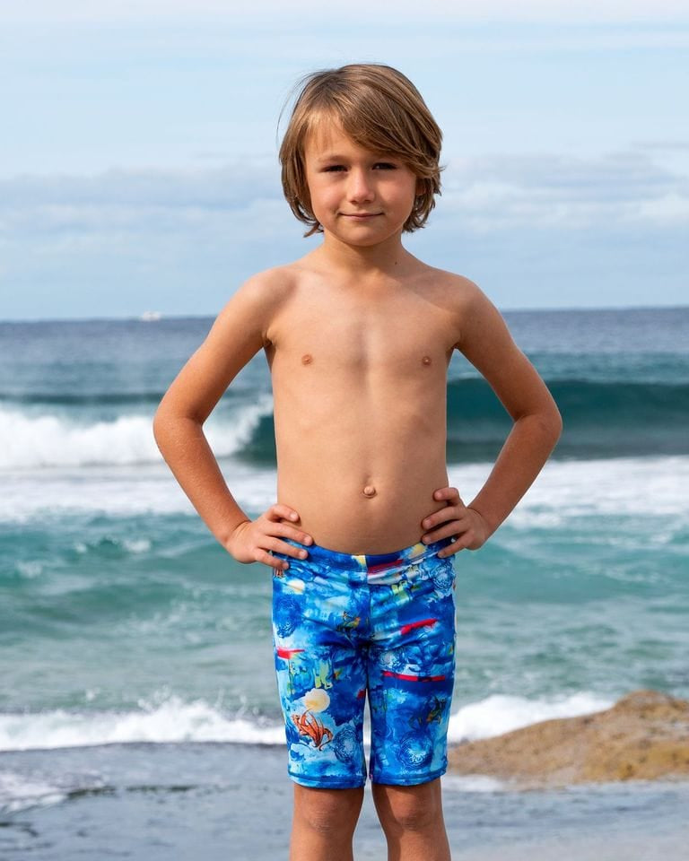 Salty Ink Kids Boys Cosmik Dragon Jammer Splash Swimwear kids
