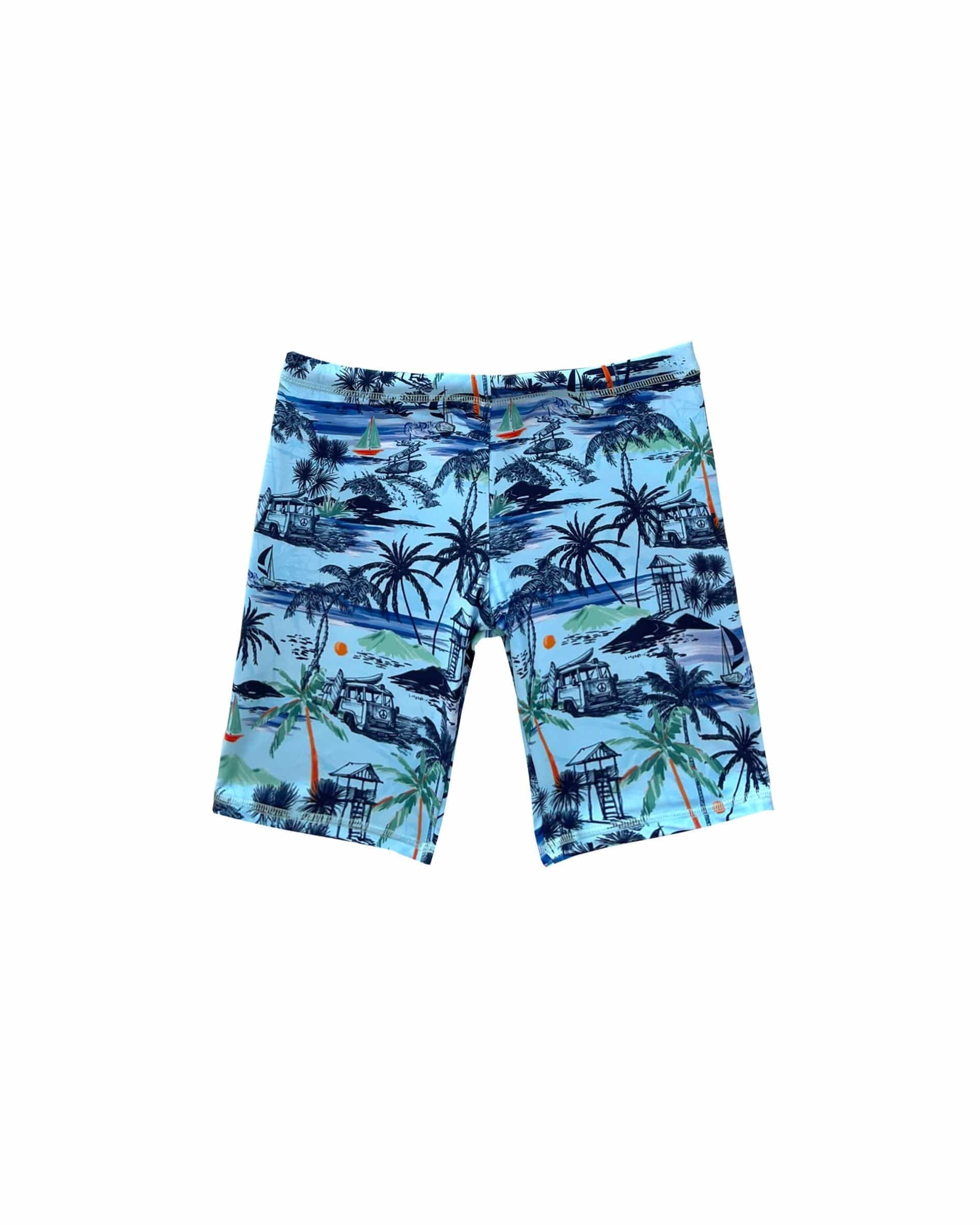 Salty Ink Kids Boys Tiki Jammer - Vintage Blue Splash Swimwear kids