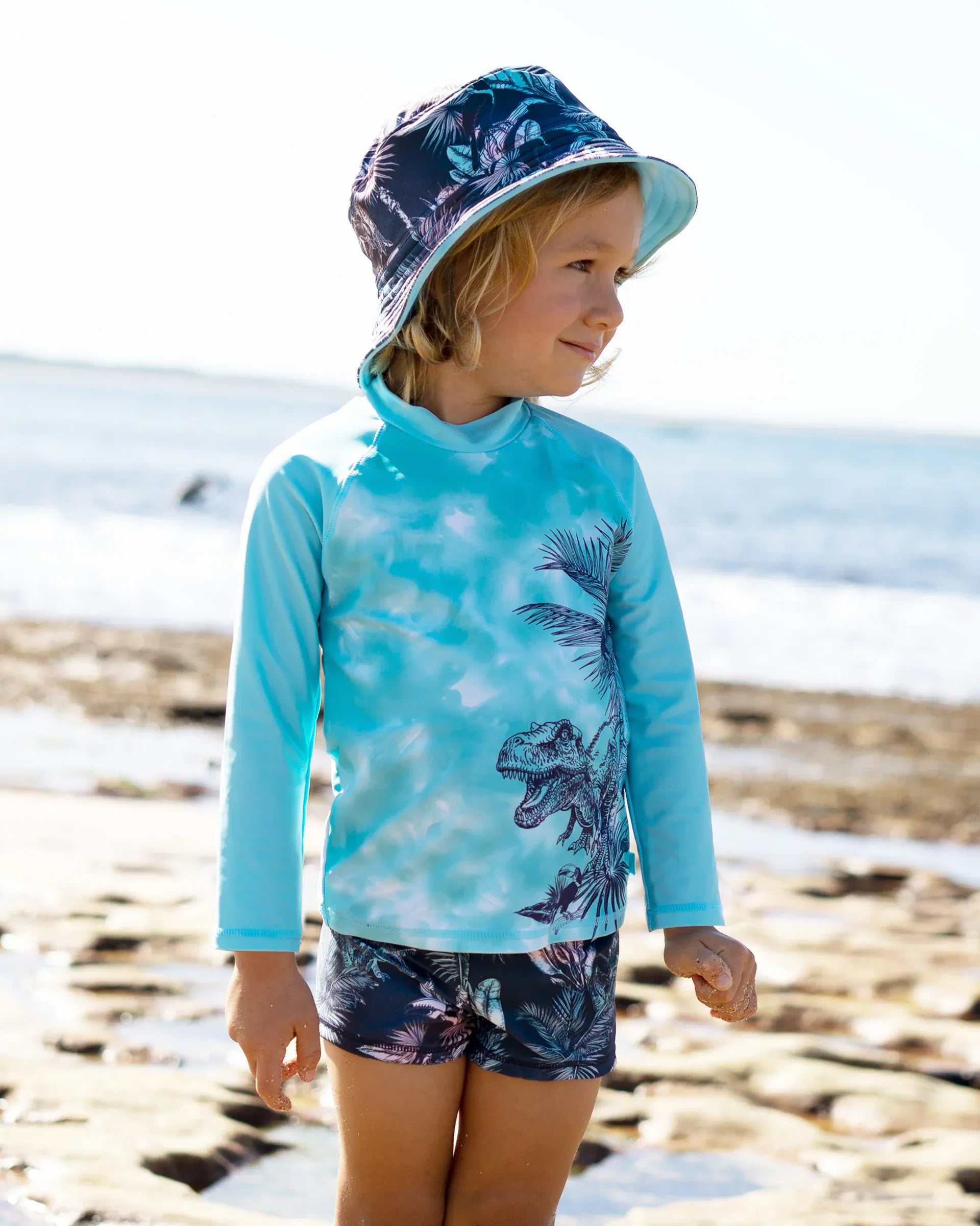 Salty Ink Salty Ink Boys Coastal Camper L/S Rashvest Salty Ink Boys Coastal Camper L/S Rashvest Splash Swimwear Rashvests