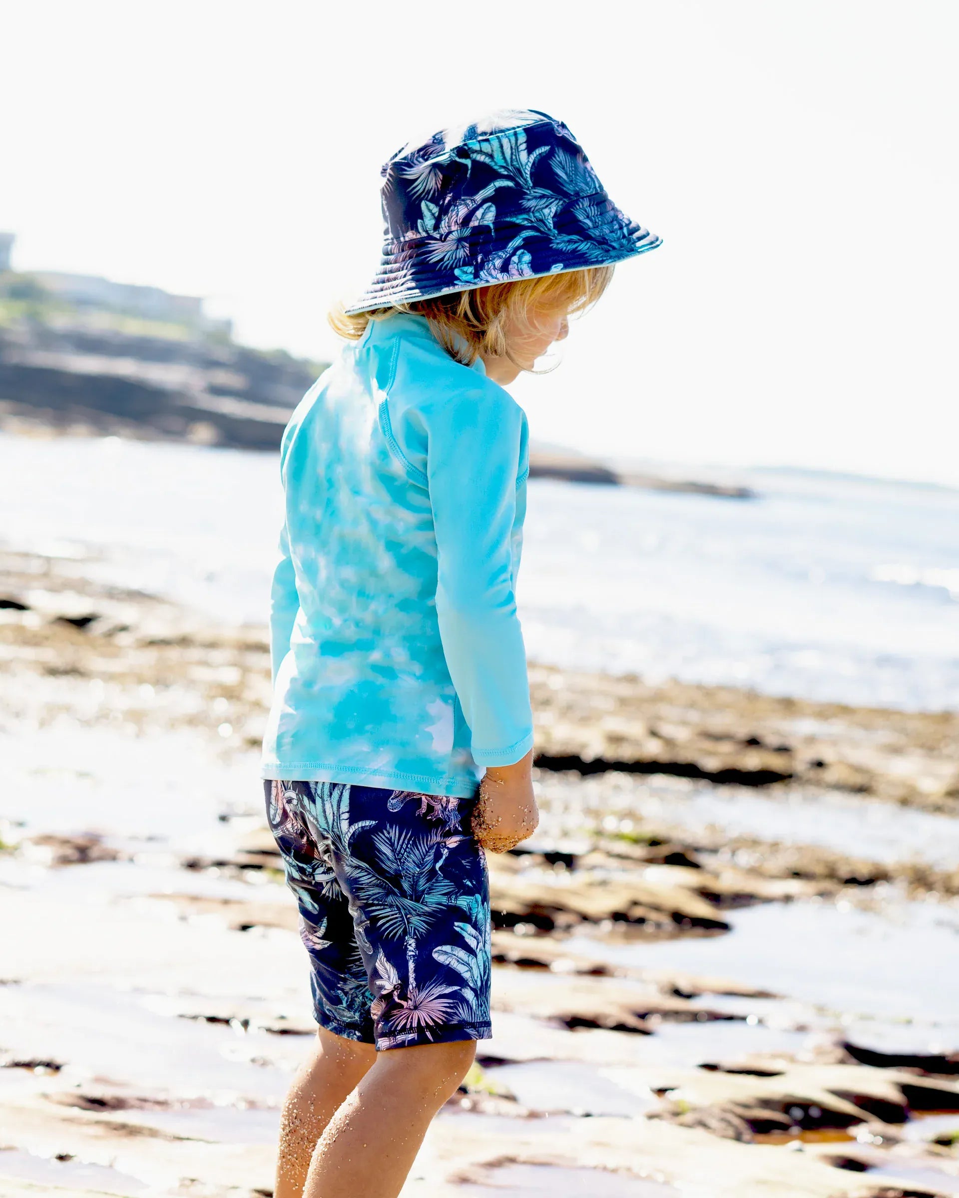 Salty Ink Salty Ink Boys Coastal Camper L/S Rashvest Salty Ink Boys Coastal Camper L/S Rashvest Splash Swimwear Rashvests