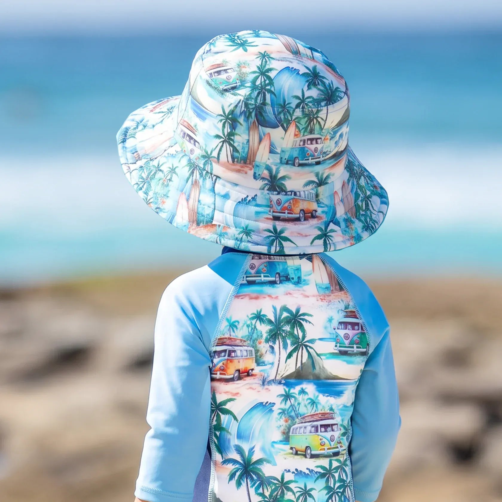 Salty Ink Salty Ink Boys Coastal Camper Sunhat Salty Ink Boys Coastal Camper Sunhat Splash Swimwear Accessories