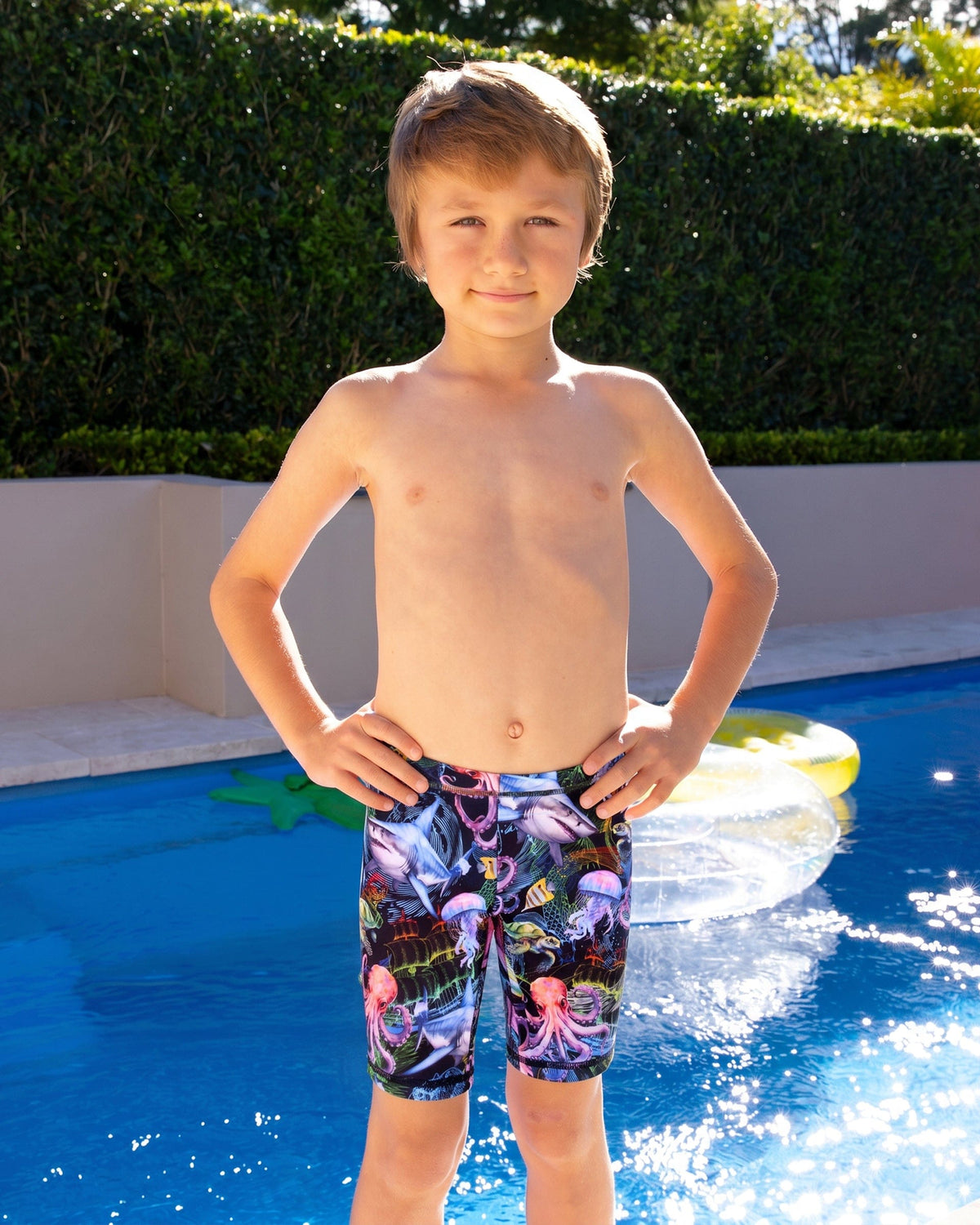 Salty Ink Salty Ink Boys Marina Mirage Jammer Salty Ink Boys Marina Mirage Jammer | Splash Swimwear Splash Swimwear Jammer