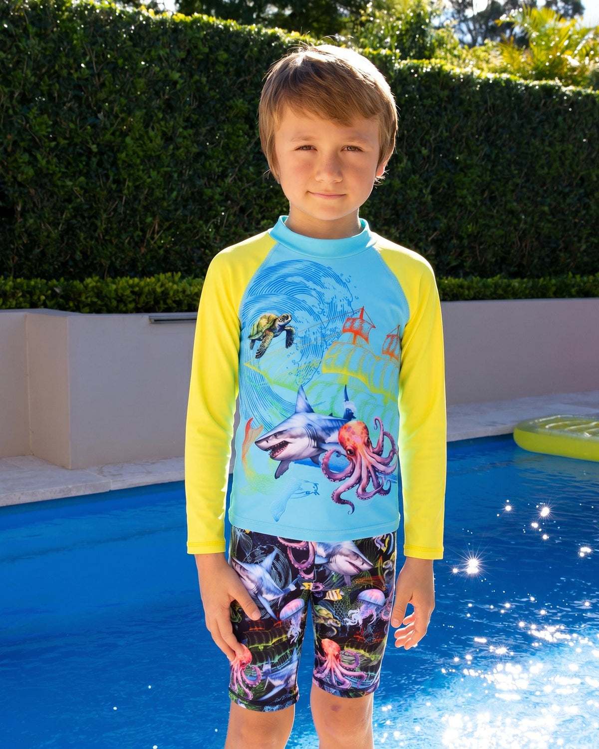 Salty Ink Salty Ink Boys Marina Mirage L/S Rashvest Salty Ink Boys Marina Mirage L/S Rashvest | Splash Swimwear Splash Swimwear Rashvest