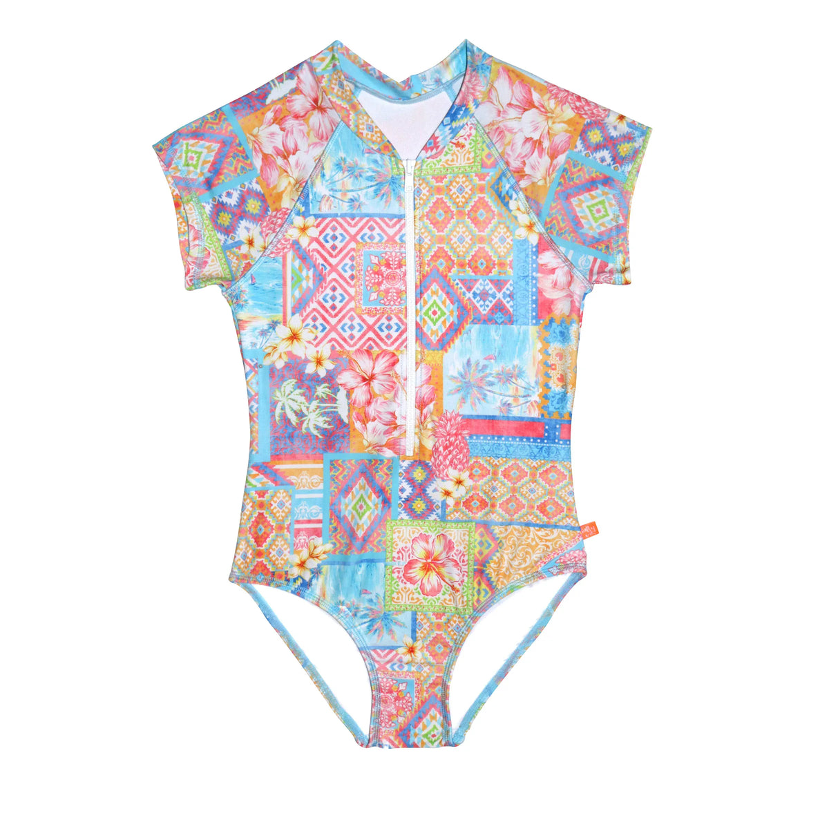 Salty Ink Salty Ink Camp Cove Surfsuit - Summer Salty Ink Camp Cove Surfsuit - Summer Splash Swimwear Kids Swimwear