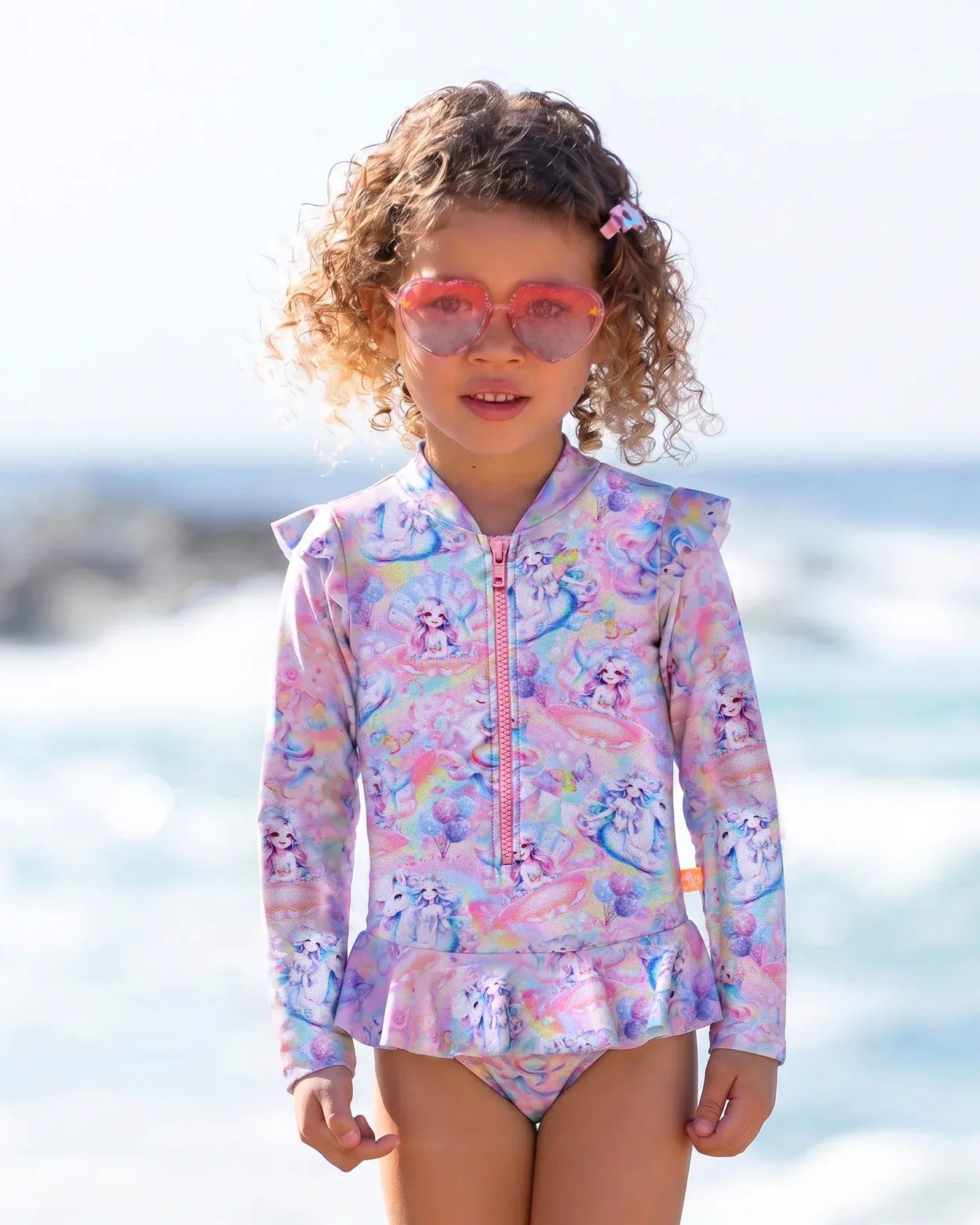Salty Ink Salty Ink Girls Miss Fantasia Sunsuit - Fantasia Salty Ink Girls Miss Fantasia Sunsuit - Fantasia Splash Swimwear One Piece