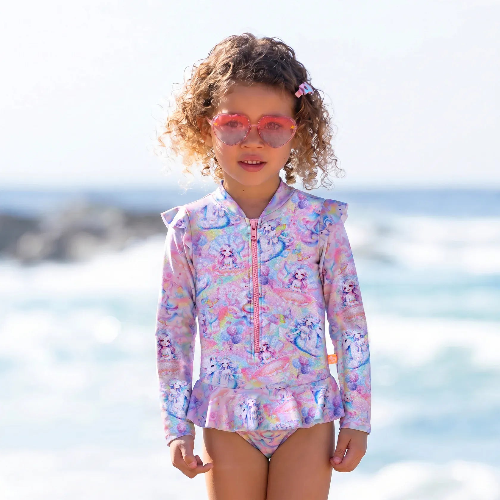 Salty Ink Salty Ink Girls Miss Fantasia Sunsuit - Fantasia Salty Ink Girls Miss Fantasia Sunsuit - Fantasia Splash Swimwear One Piece