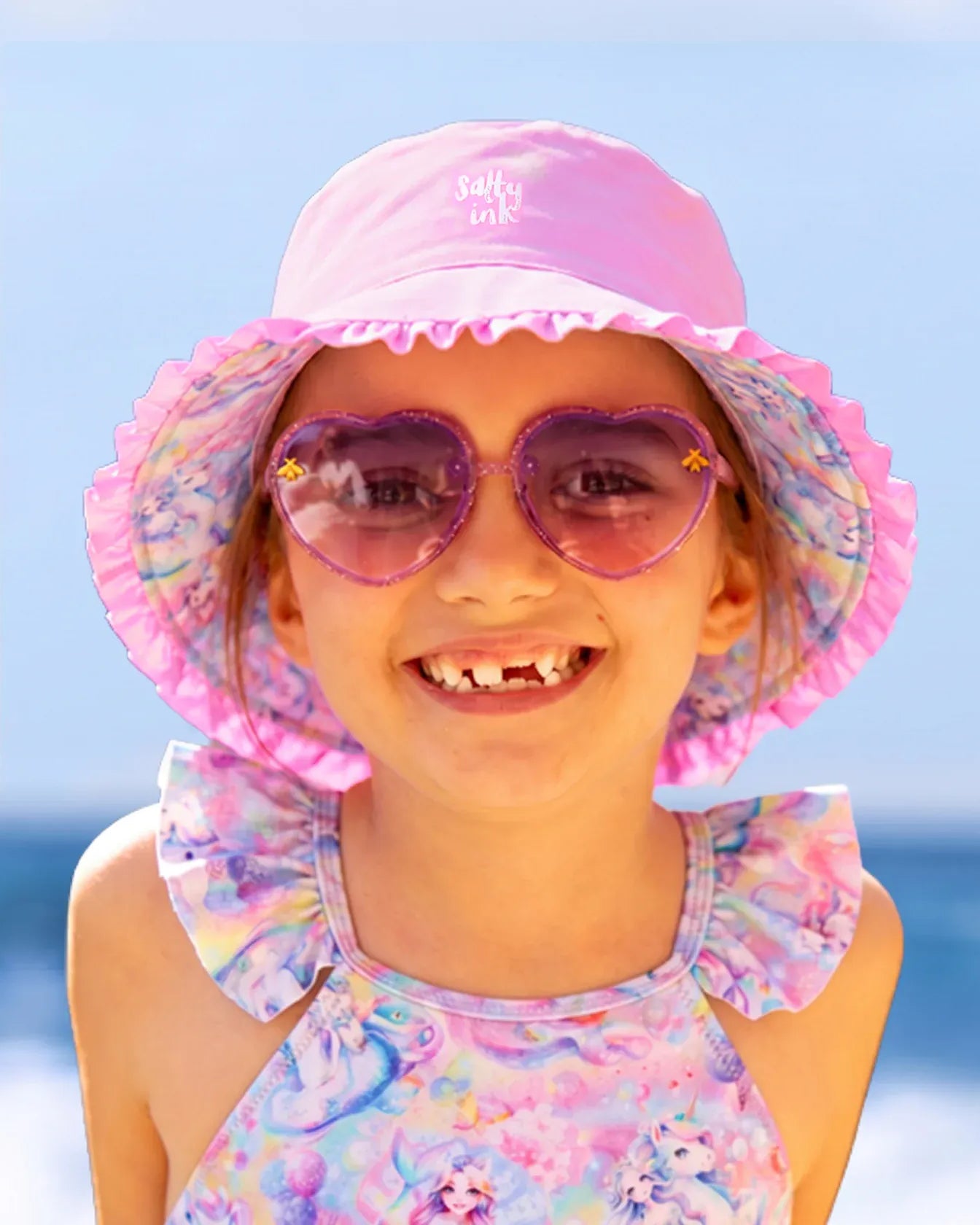 Salty Ink Salty Ink Girls Ms Fantasia Sunhat Salty Ink Girls Ms Fantasia Sunhat Splash Swimwear Accessories