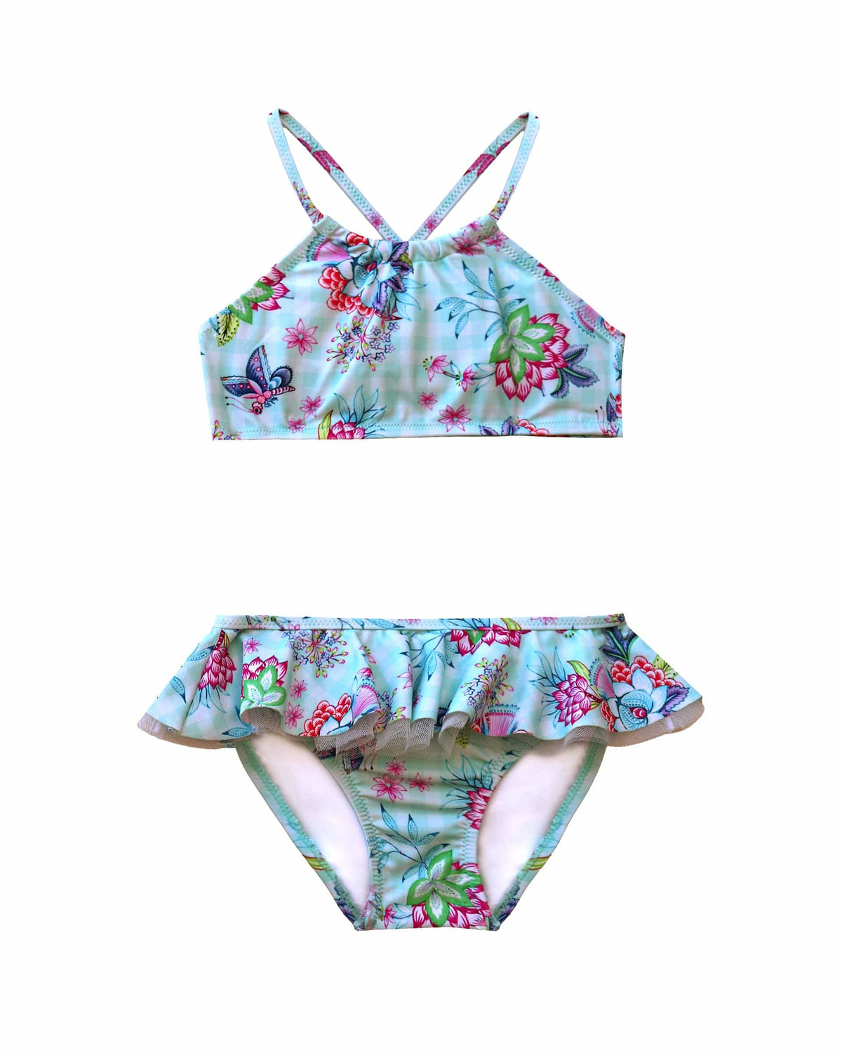 Salty Ink Salty Ink Toddler Girls Miss Meadow Bikini - Minty Salty Ink Toddler Girls Miss Meadow Bikini - Minty Splash Swimwear Two Piece