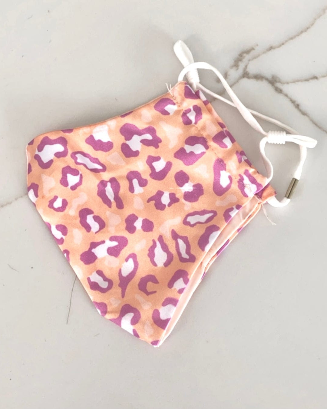 Salty Safari Double Silk Face Mask FM-44 Splash Swimwear Masks Peachie Pink Leopard 1000011771