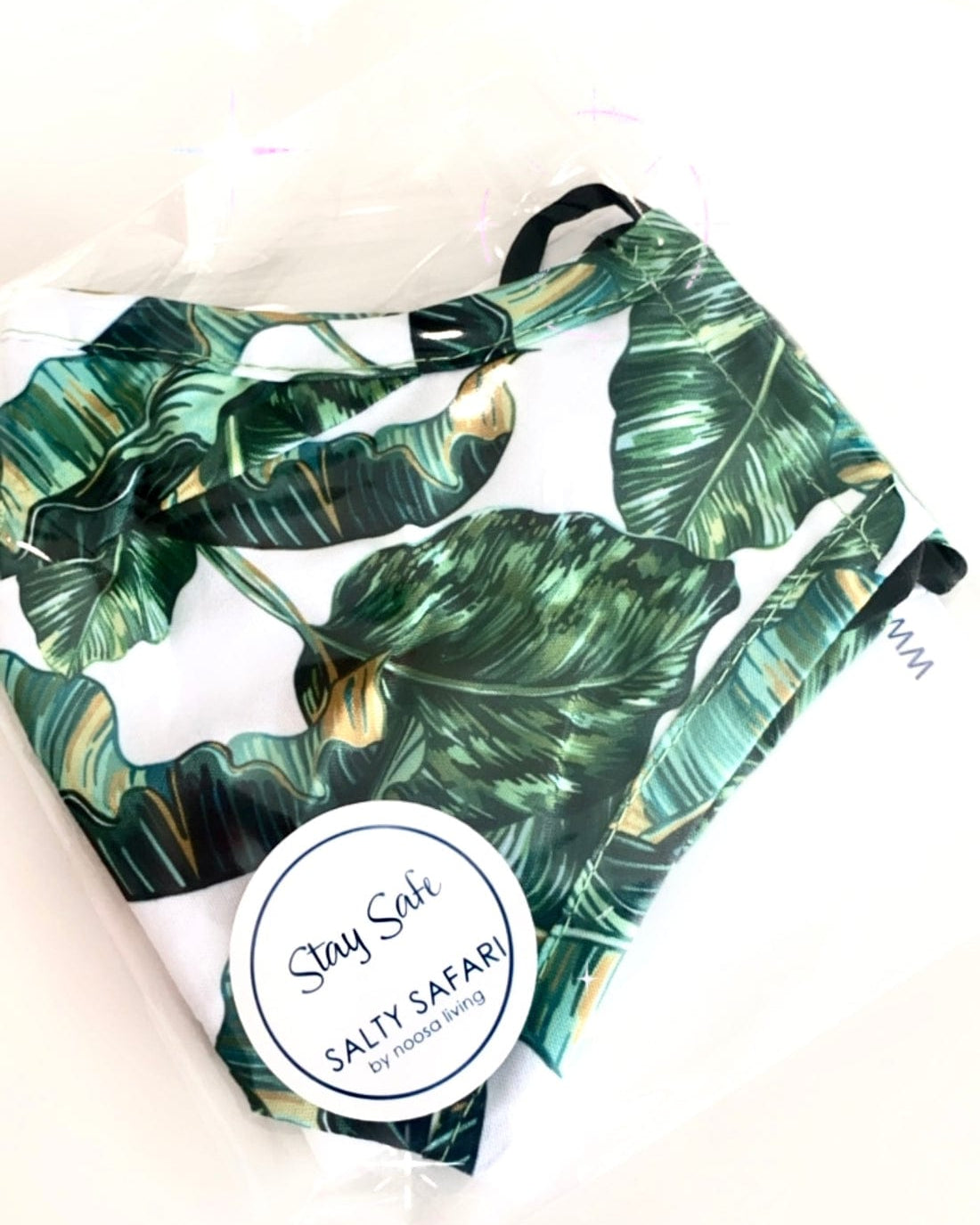 Salty Safari Pattern Cotton Face Mask With Nose Cip Splash Swimwear Masks
