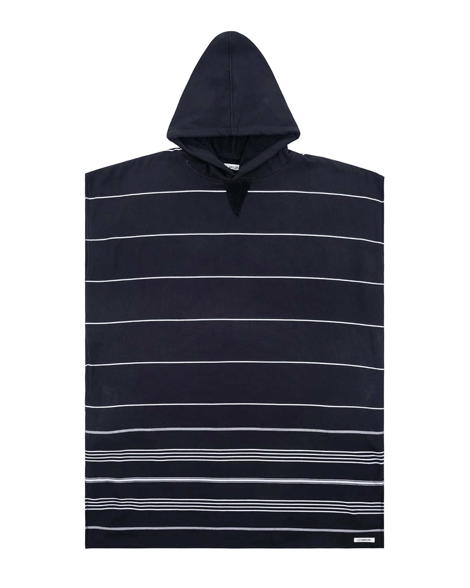 Sand Cloud Sand Cloud Classic Stripe Hooded Poncho Beach Towell -Black SCS22PON003BLKOS Sand Cloud Classic Stripe Hooded Poncho Beach Towell -Black Splash Swimwear