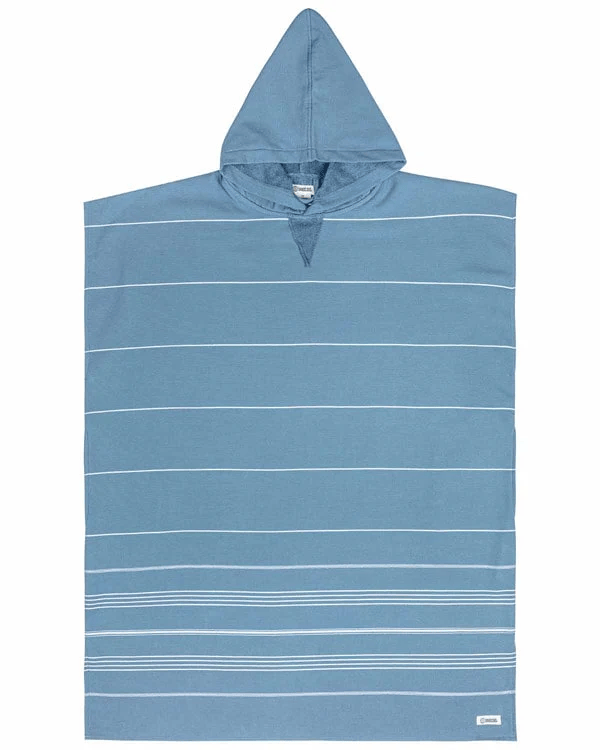 Sand Cloud Sand Cloud Classic Stripe Hooded Poncho Beach Towell - Slate Blue SCU24PON001SBLOS Sand Cloud Classic Stripe Hooded Poncho Beach Towell - Slate Blue Splash Swimwear