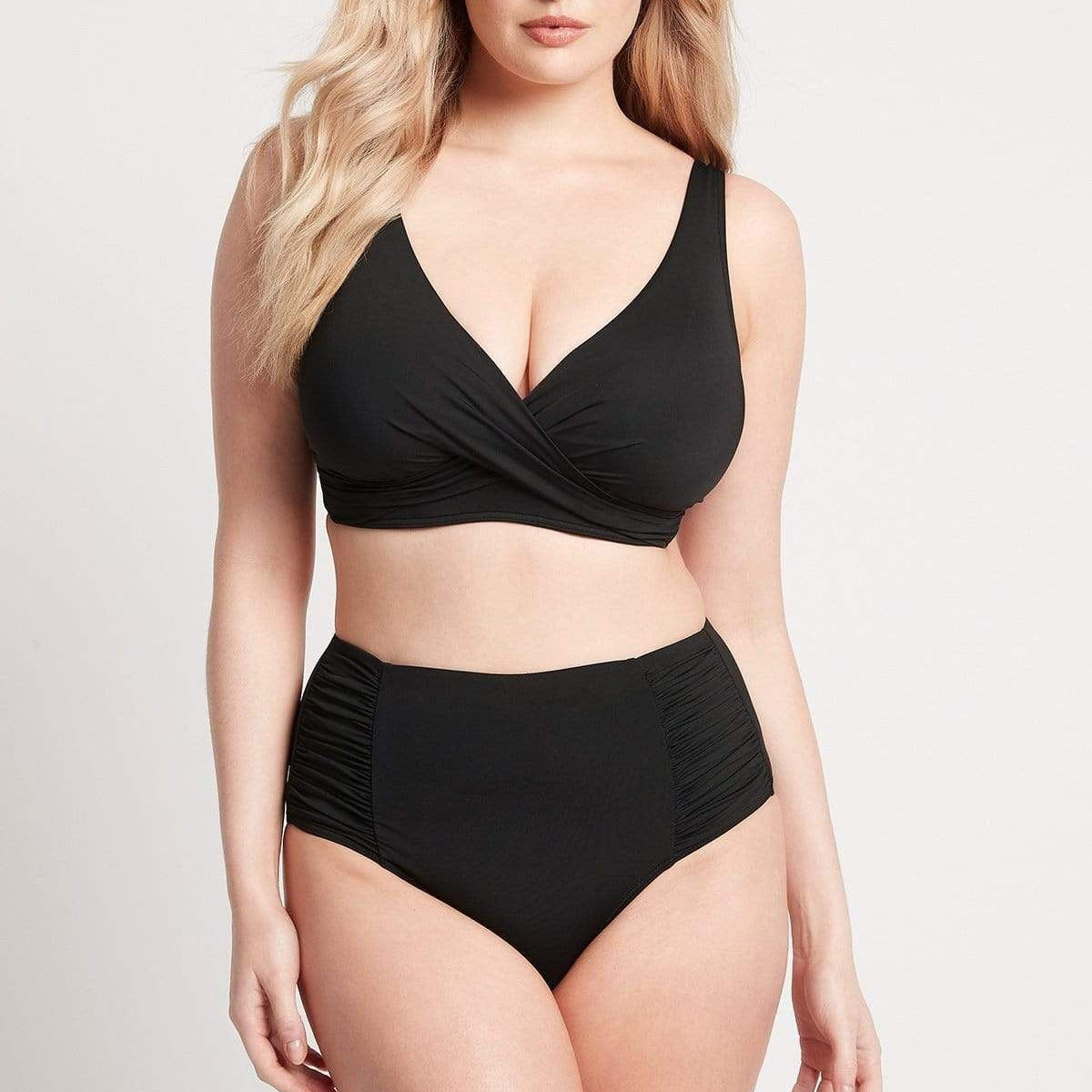 Sea Level Essentials G Cup Cross Front Bra Top Splash Swimwear Bikini Tops