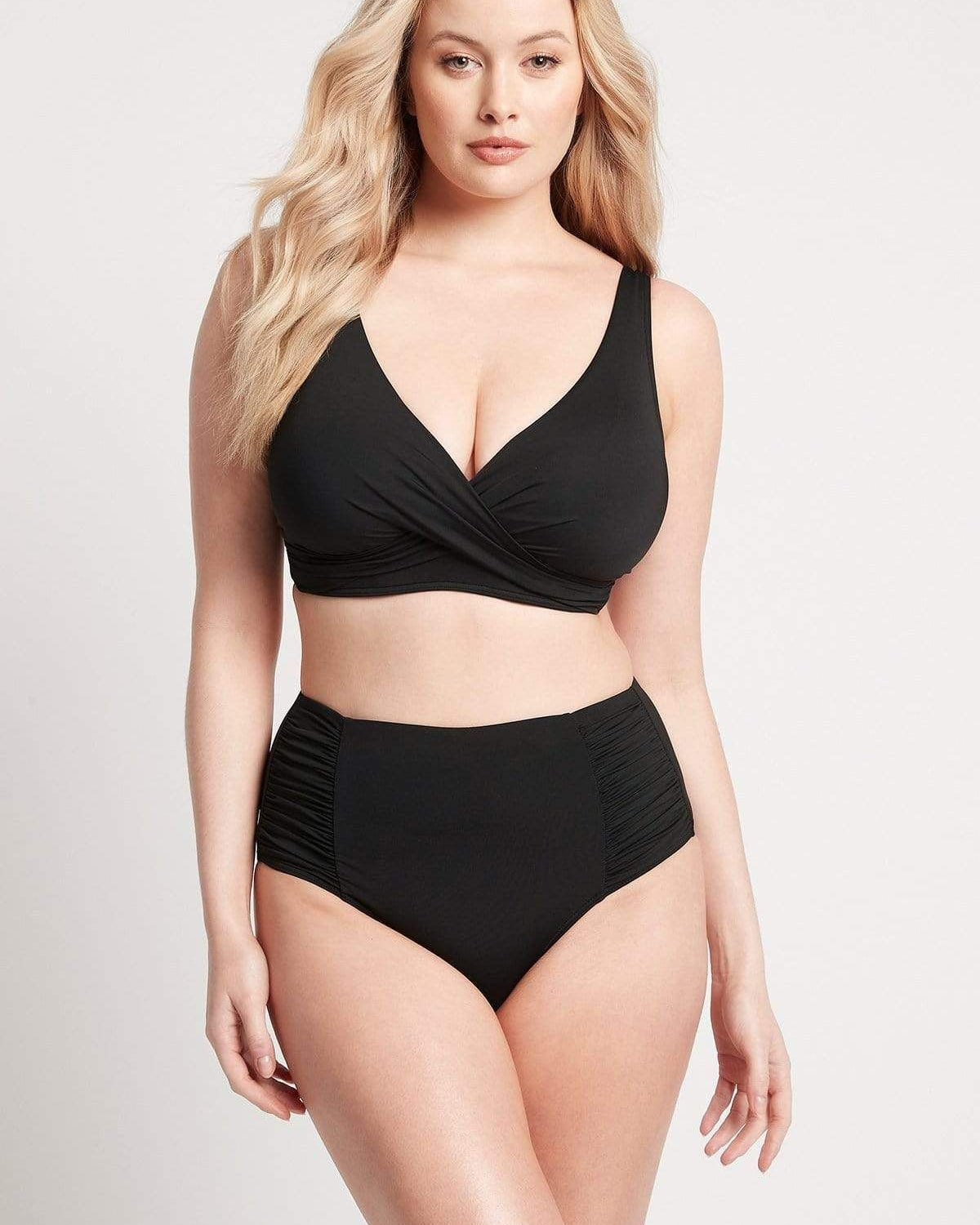 Sea Level Essentials G Cup Cross Front Bra Top Splash Swimwear Bikini Tops