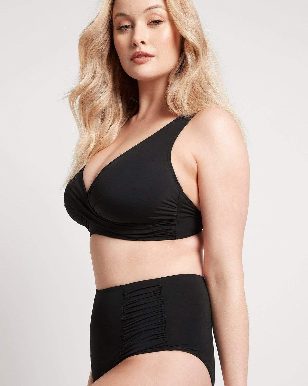 Sea Level Essentials G Cup Cross Front Bra Top Splash Swimwear Bikini Tops