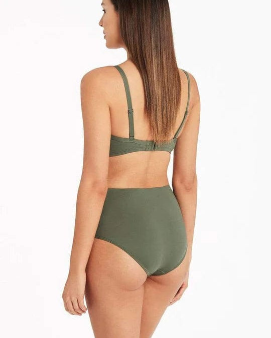 Sea Level Bikini Bottoms Essentials Gathered Side High Waist Pant