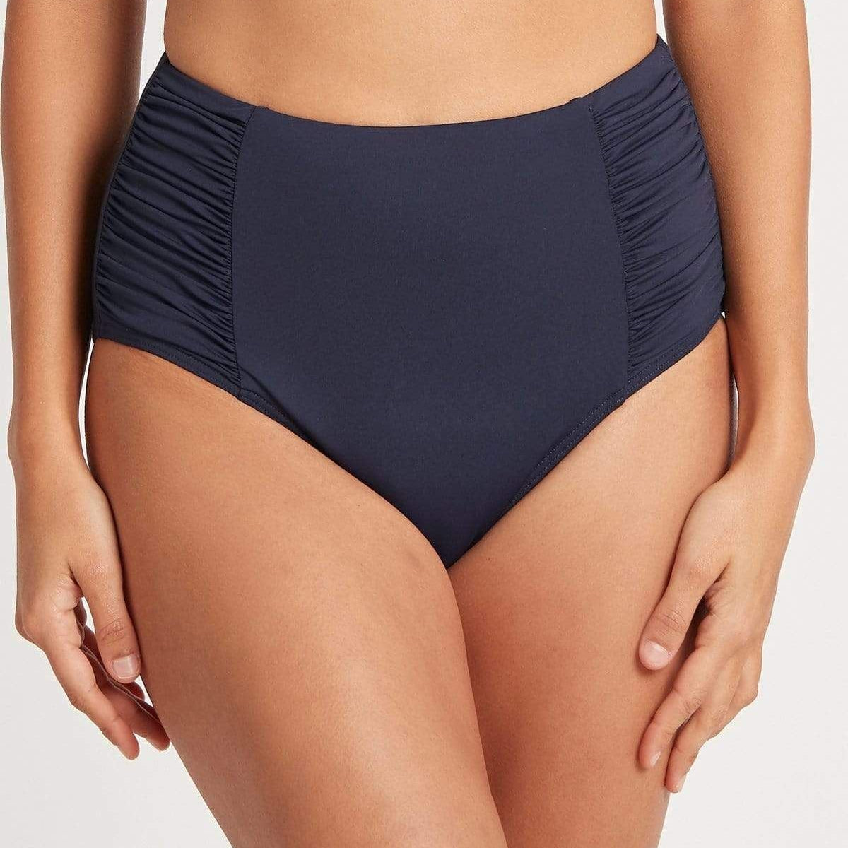 Sea Level Essentials Gathered Side High Waist Pant SL4140ECO Splash Swimwear Bikini Bottoms Night Sky* / 8 9347760016492