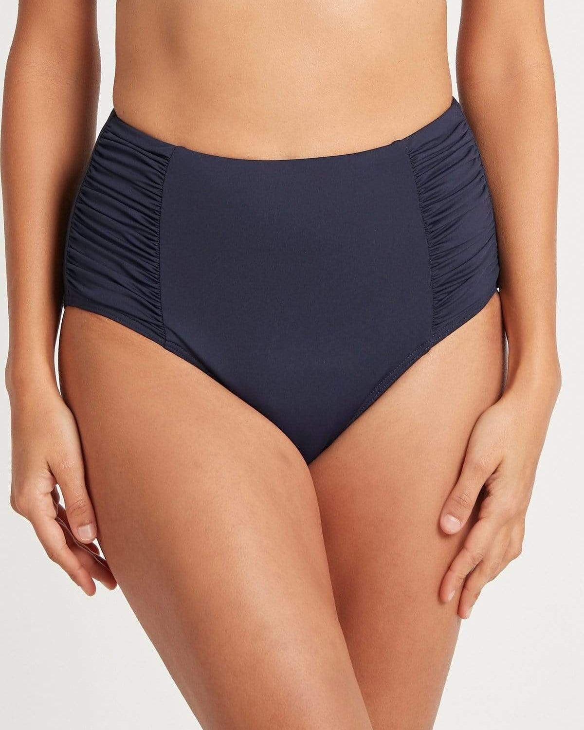 Sea Level Essentials Gathered Side High Waist Pant SL4140ECO Splash Swimwear Bikini Bottoms Night Sky* / 8 9347760016492