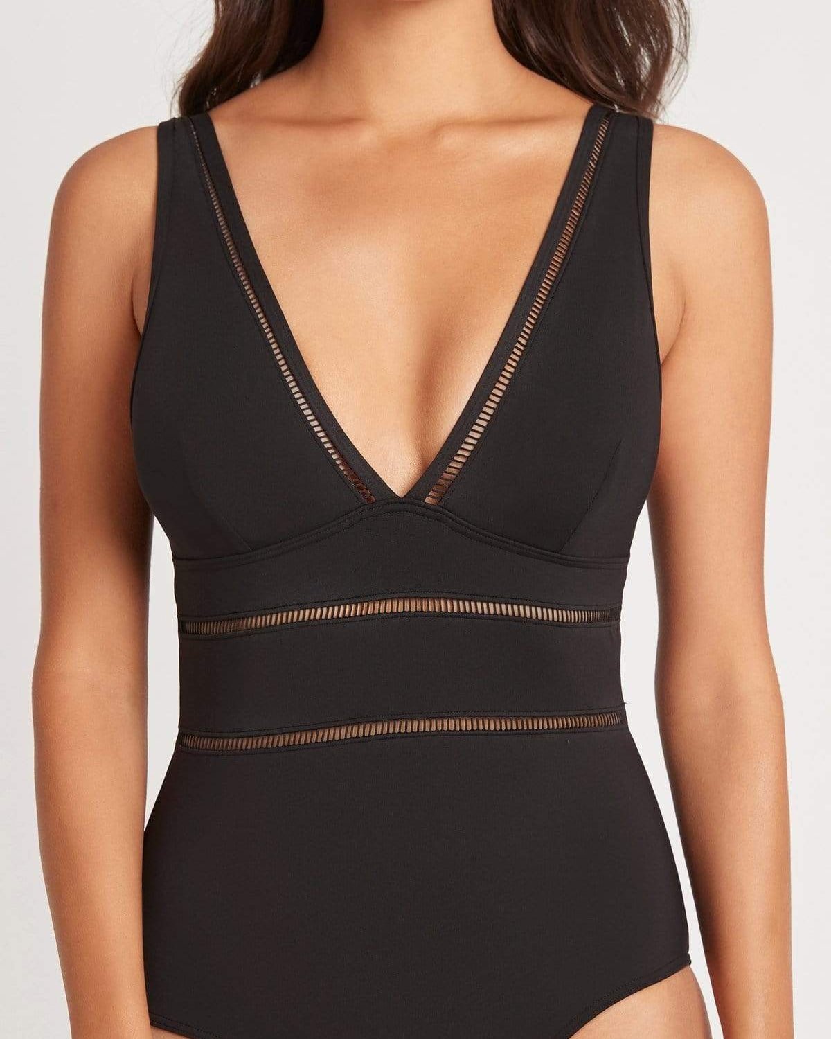 Sea Level Essentials Spliced One Piece Splash Swimwear One Pieces