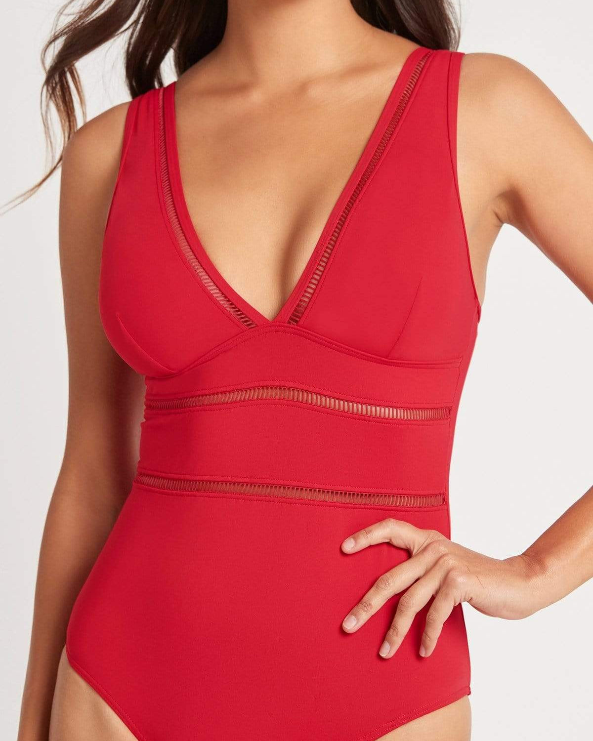 Sea Level Essentials Spliced One Piece Splash Swimwear One Pieces