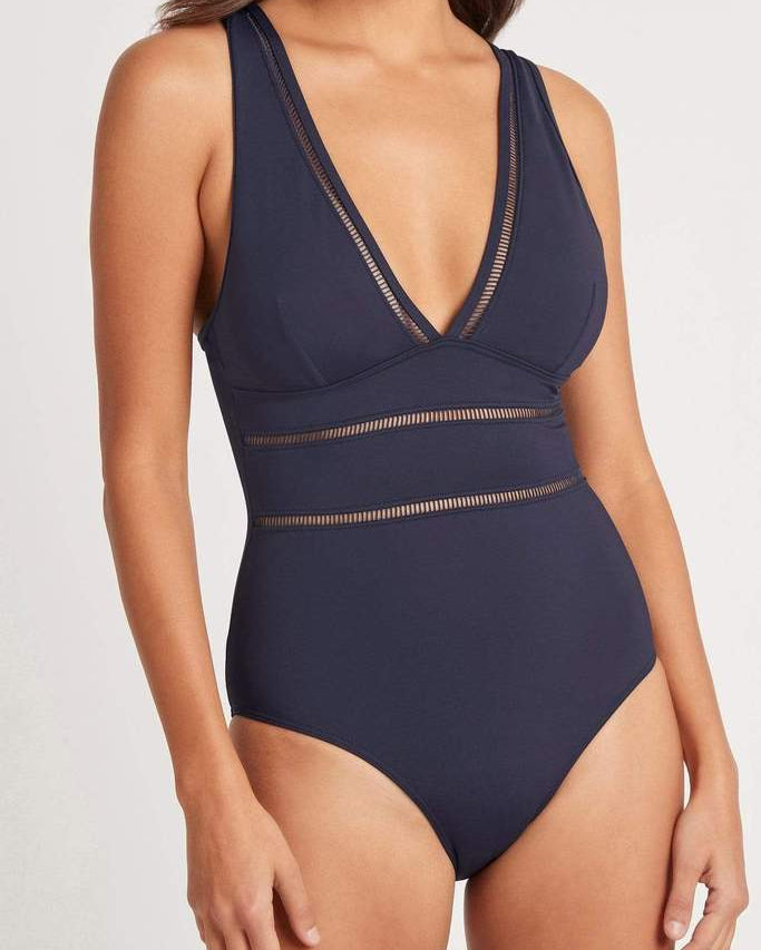 Sea Level Essentials Spliced One Piece Splash Swimwear One Pieces