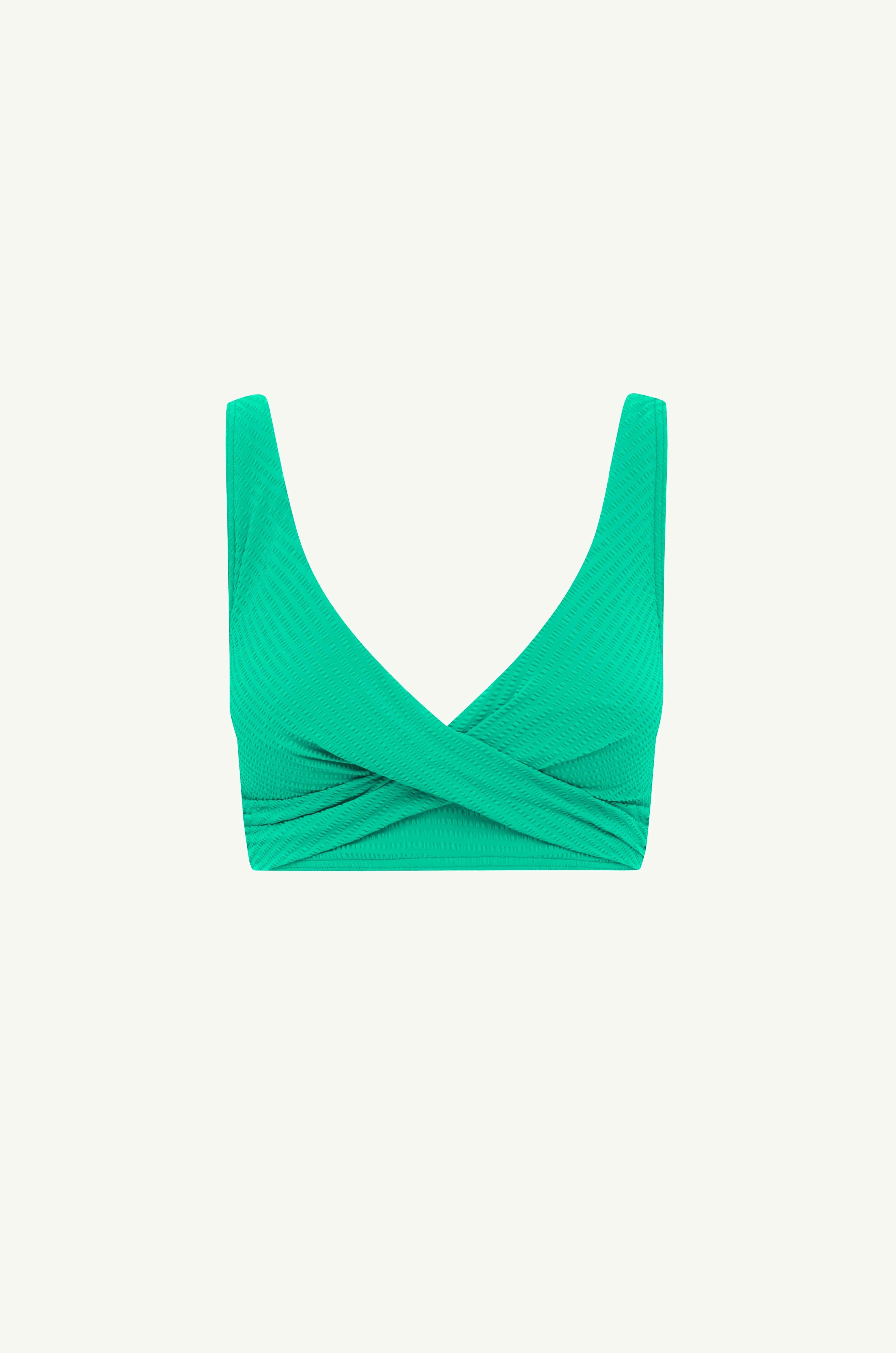 Sea Level Messina Cross Front Multifit Bra Top - Evergreen Messina Cross Front Multifit Bra Top - Evergreen Splash Swimwear
