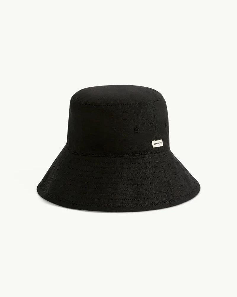 Sea Level Sea Level Canvas Bucket Hat - Black SL8157AC Sea Level Canvas Bucket Hat - Black Splash Swimwear Hats O/S